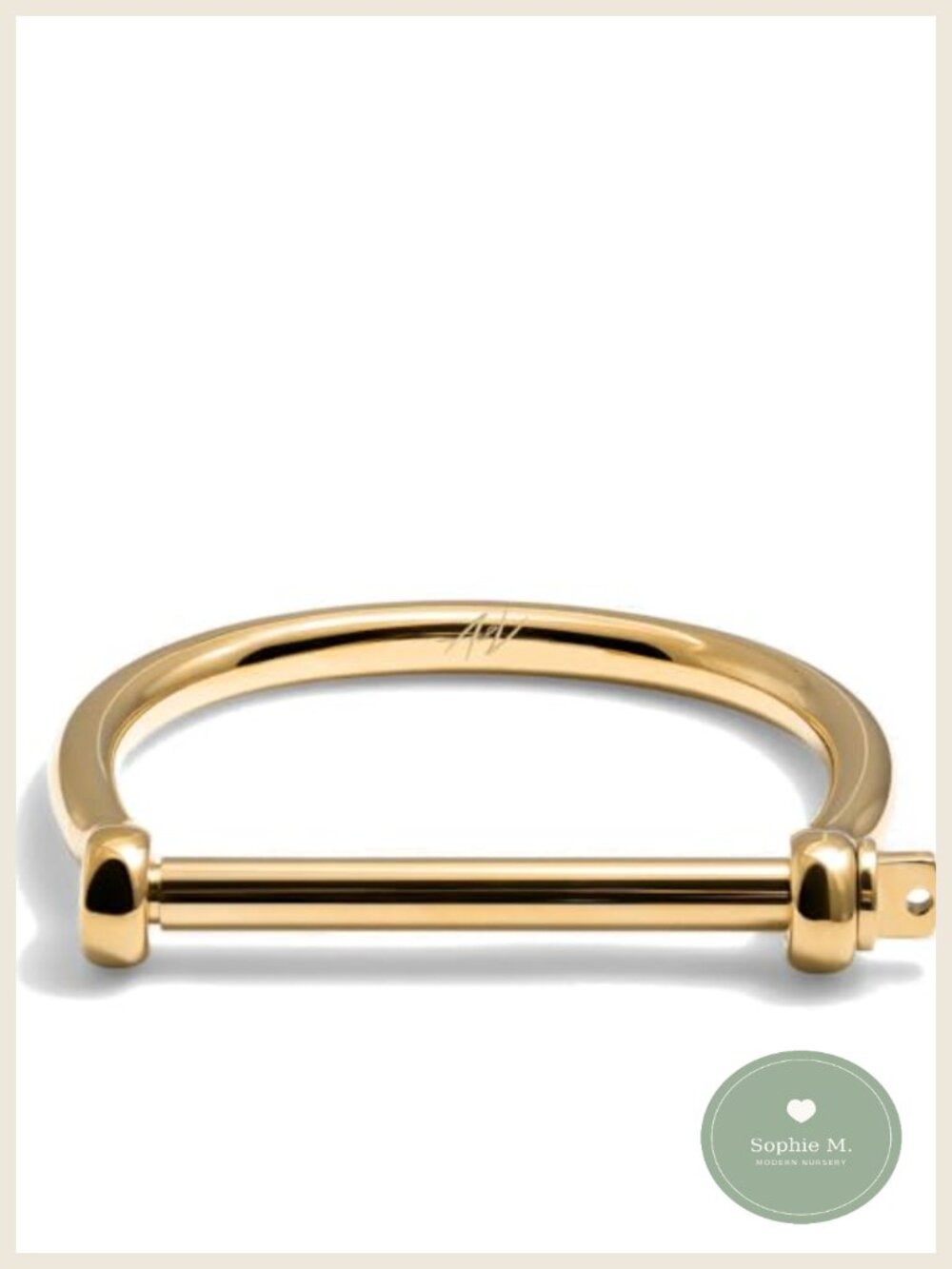 18K Gold Plated Stainless Steel Screw Cuff Bracelet Minimalist Bangle